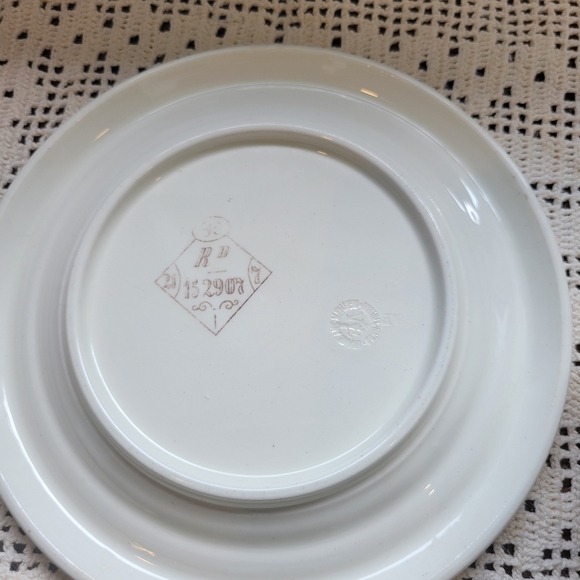 Antique Royal Bann Franz Anton Mehlem Round Porcelain Cheese Dome Keeper - Picture 9 of 10